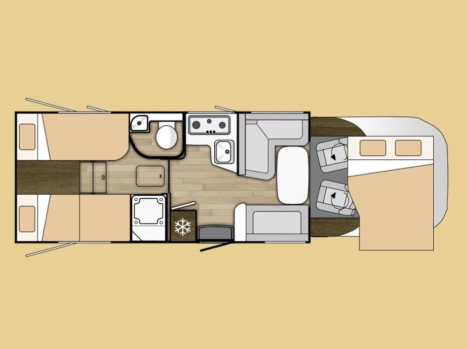 Floor plan of camper Benidorm