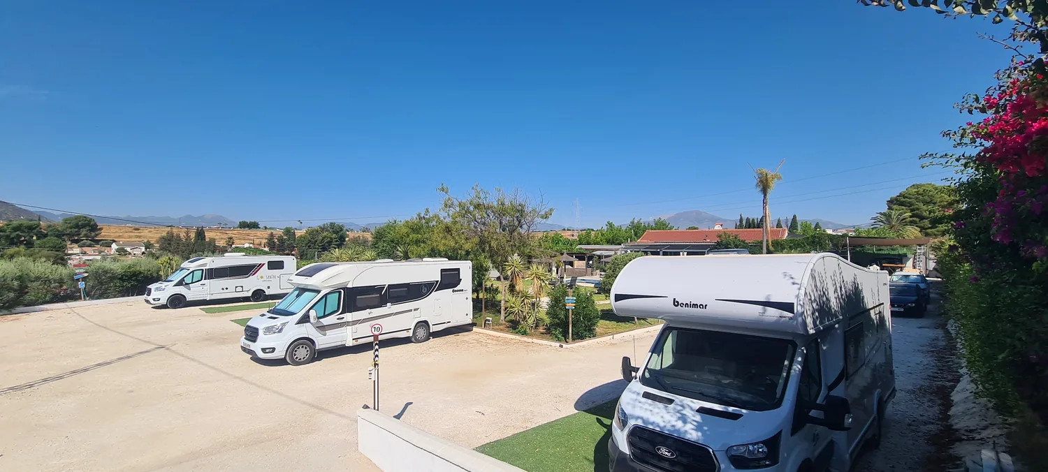 Overview of the camper pitches