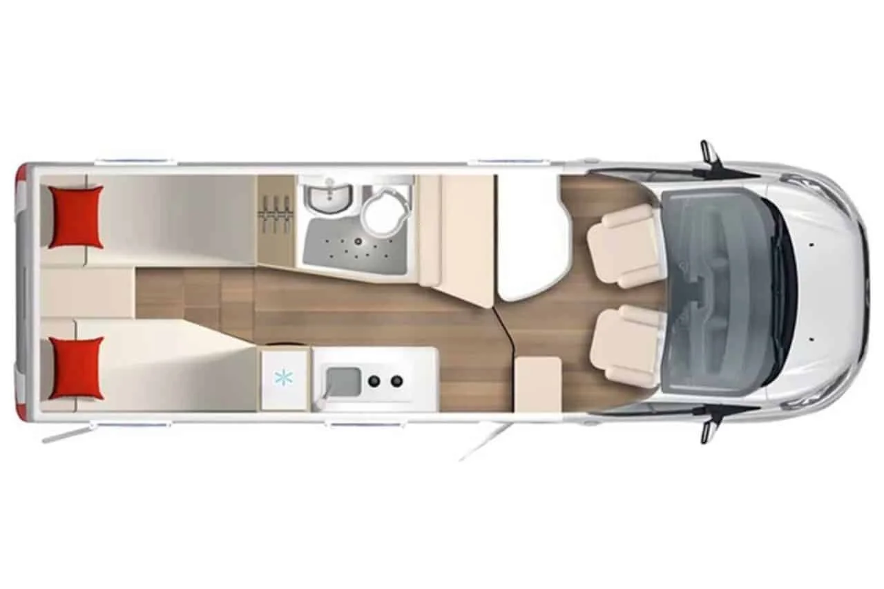 Floor plan of camper Madrid