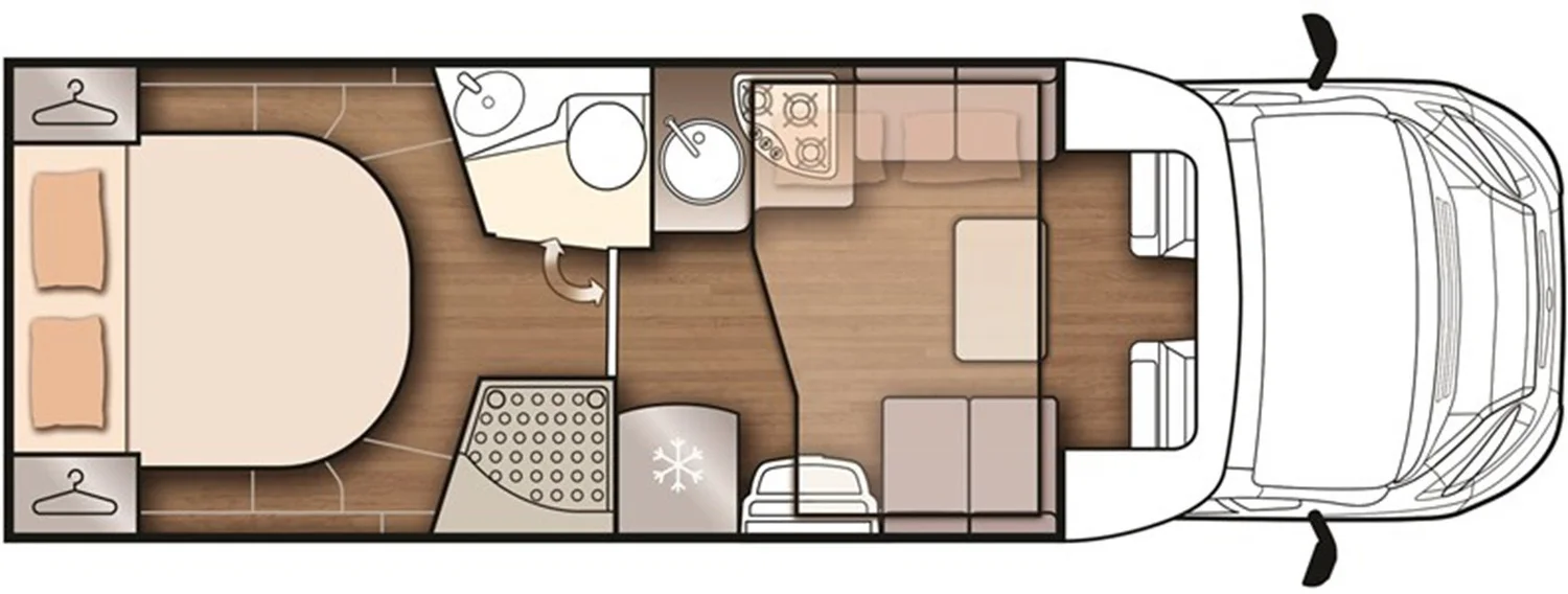 Floor plan of camper Sevilla