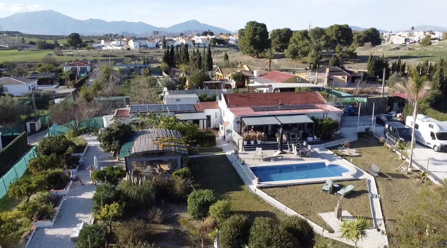 Go Spain grounds from above with pool
